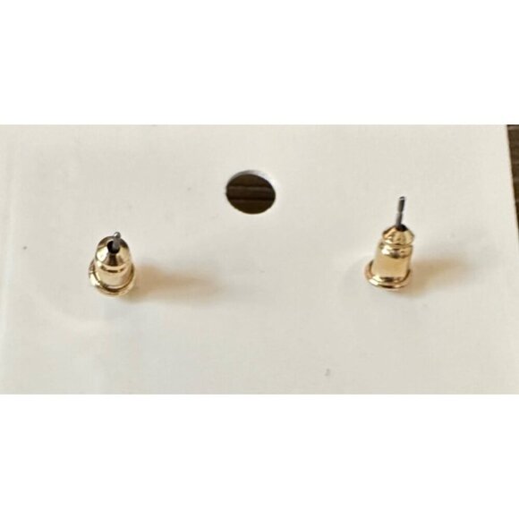 Faux Pearl Studs w/Enamel Luster Red Heart Corozon earrings Flirty party/formal - Picture 9 of 10